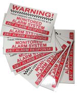 Vartioinnista ilmoittava tarra