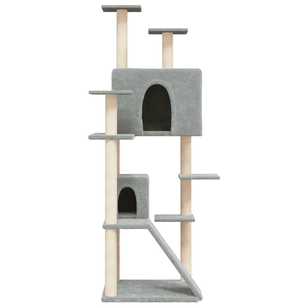 Kissan Kiipeilypuu Sisal- Raapimispylväillä Vaaleanharm. 153 Cm - Image 3