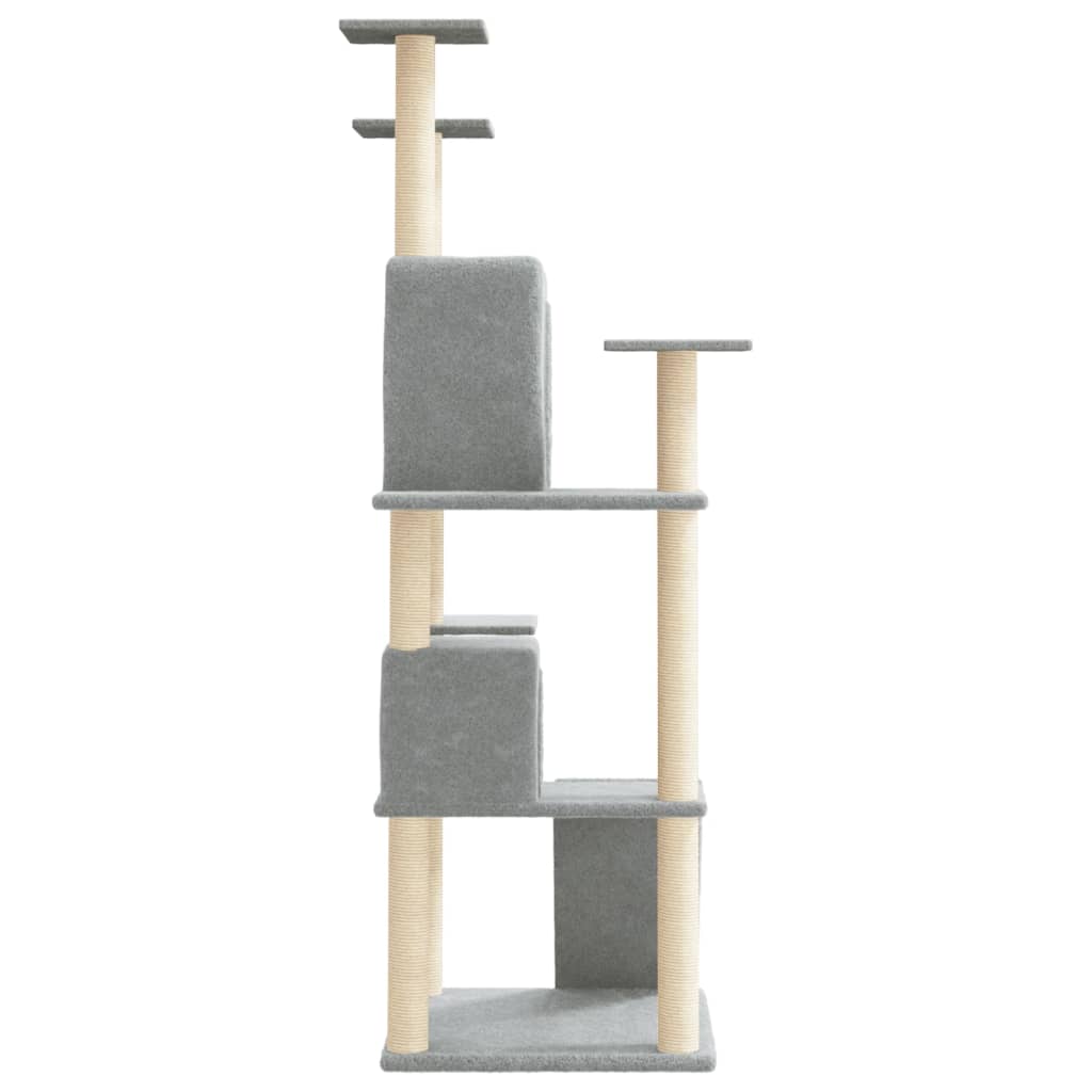 Kissan Kiipeilypuu Sisal- Raapimispylväillä Vaaleanharm. 153 Cm - Image 4
