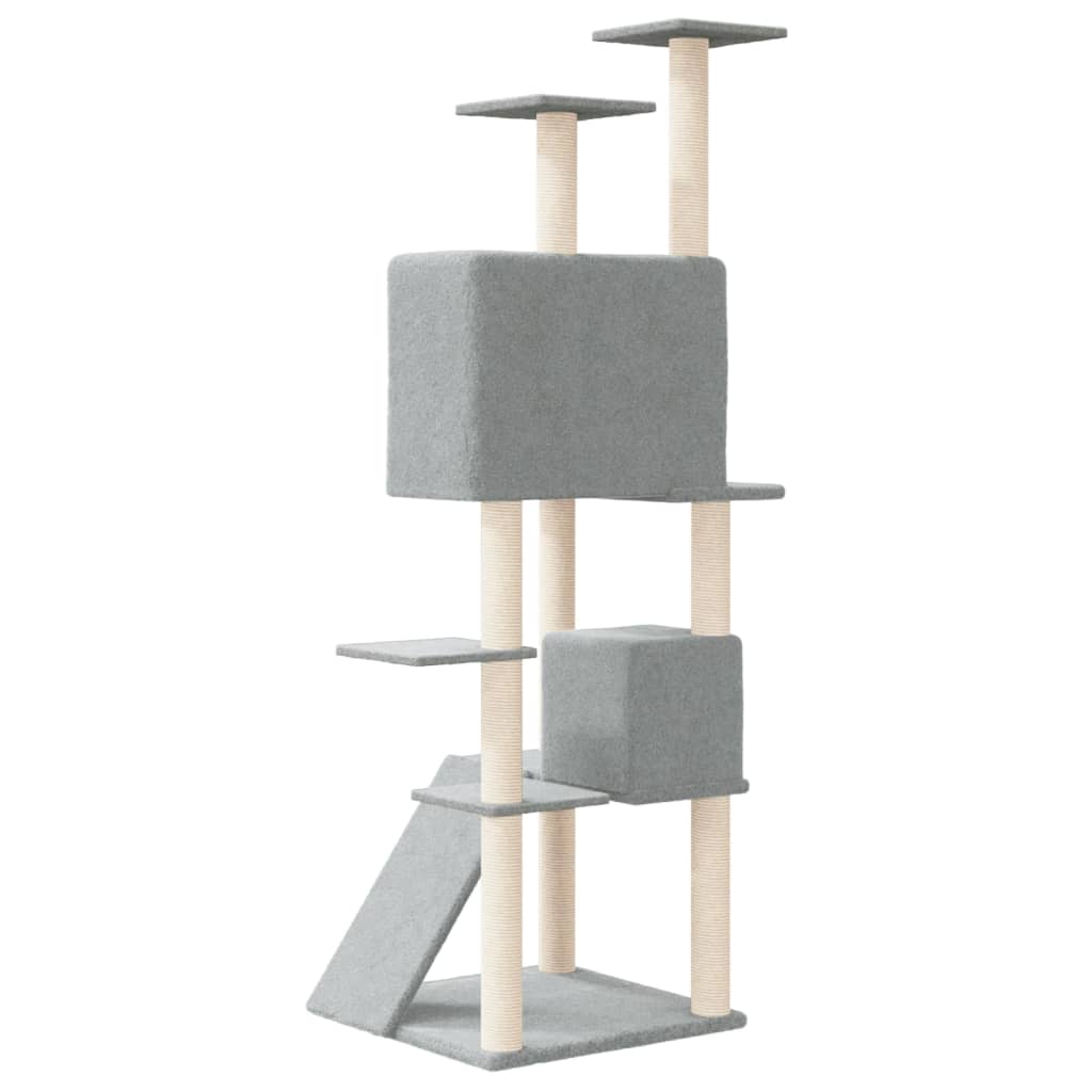 Kissan Kiipeilypuu Sisal- Raapimispylväillä Vaaleanharm. 153 Cm - Image 5