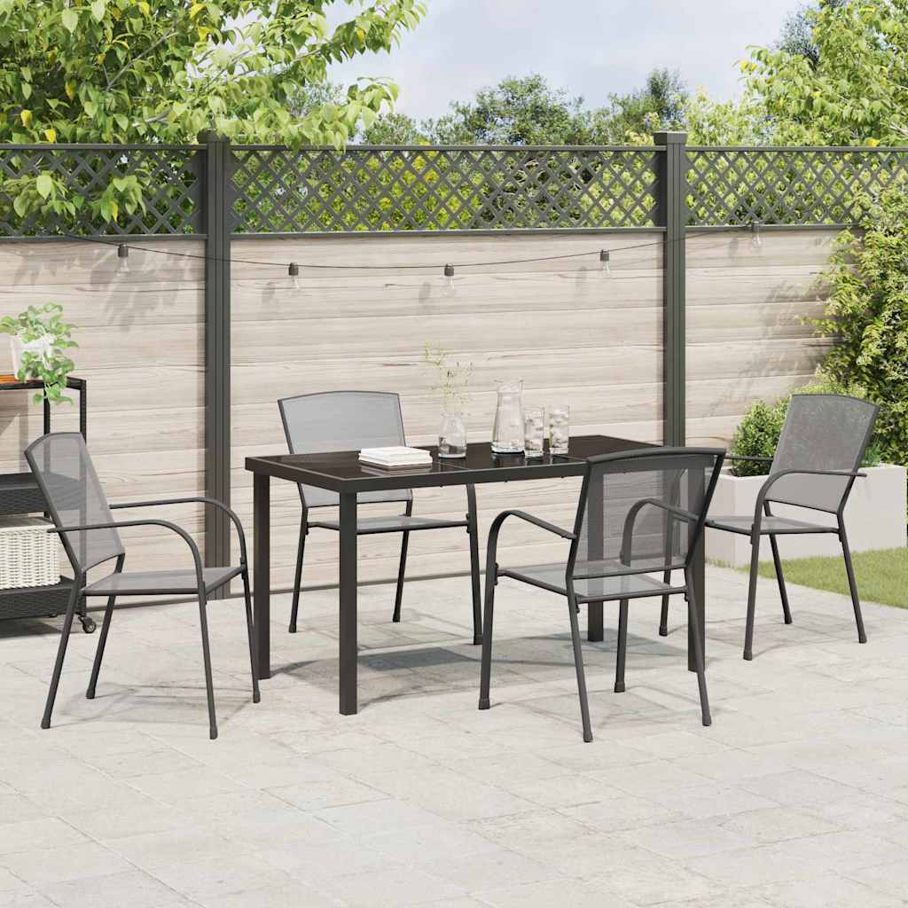 Piharuokailu Setti 5 Pcs Antrasiitti Jauhemaalattu Teräs - Image 4